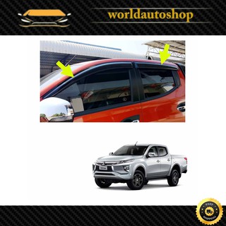 กันสาดฝน 4ประตู สีดำ Mitsubishi  L200 Triton MQ 4x2 4x4 ปี2019 - 2020