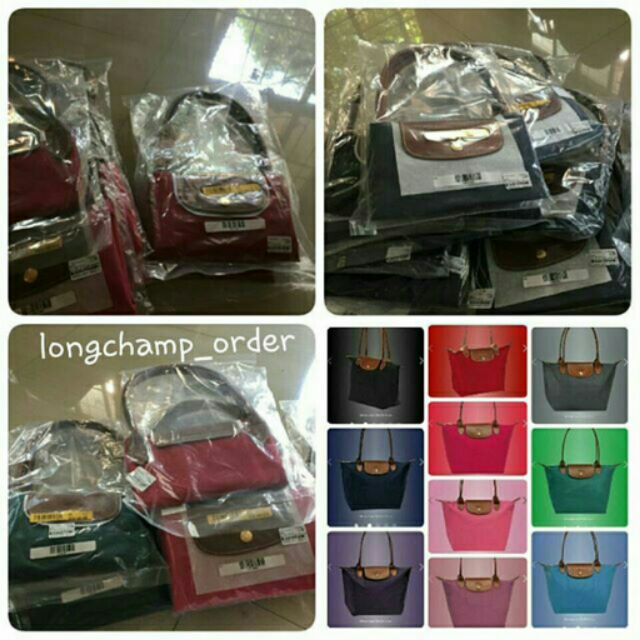 แท้💯 !! Longchamp lepliage M tote bag (s long เดิม)