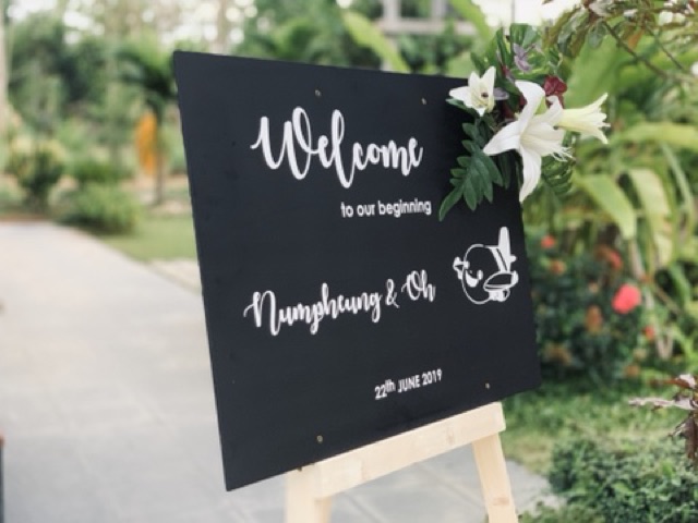 ป้าย welcome ป้ายต้อนรับ งานแ