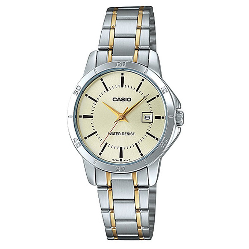 Casio นาฬิกาข้อมือผู้หญิง สายสแตนเลส รุ่น LTP-V004SG-9AUDF-สีเงิน