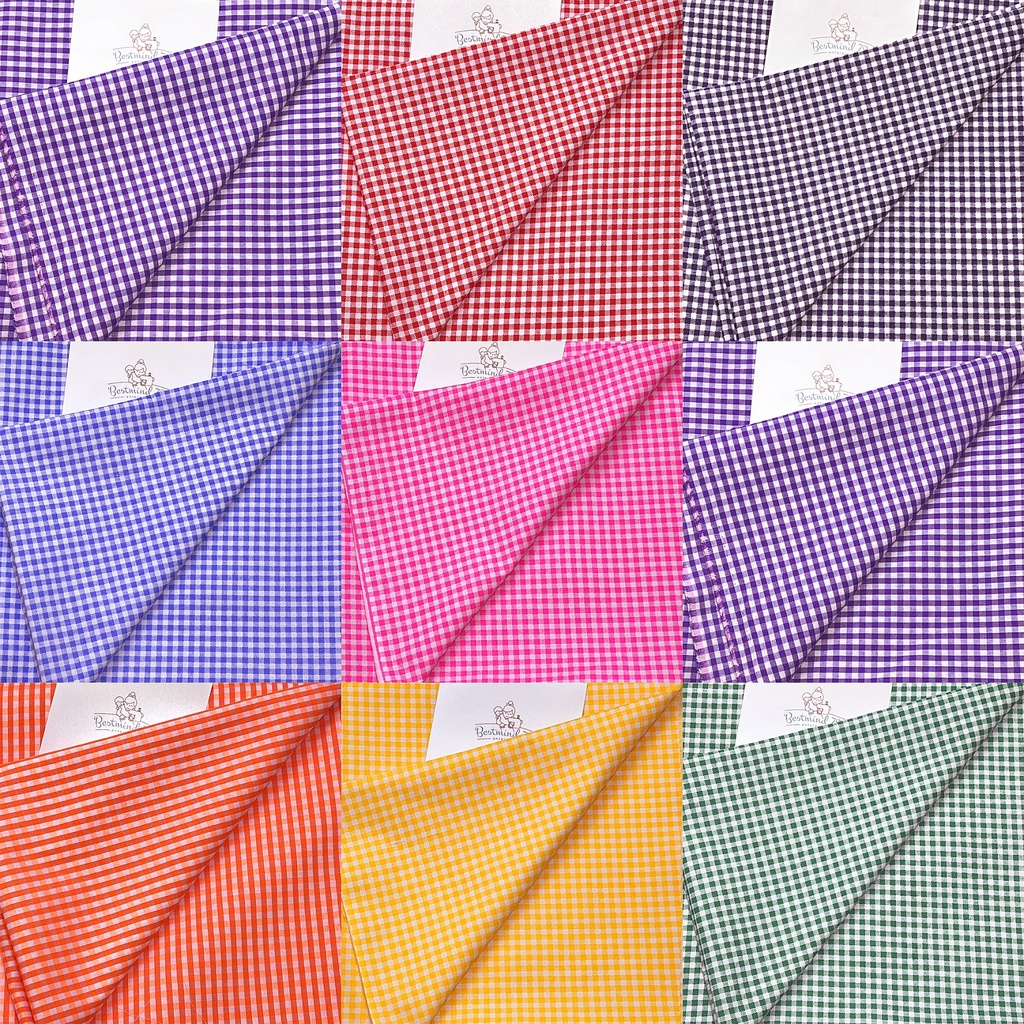 ผ้า cotton 45″ ลายสก็อต