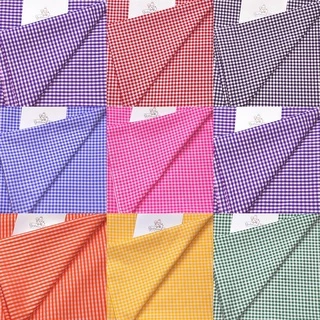 ผ้า cotton 45" ลายสก็อต