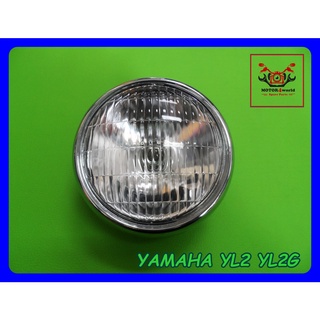 YAMAHA YL2 YL2G HEADLIGHT HEADLAMP with "BLACK" CASE // ไฟหน้า จานฉาย พร้อมหน้ากากสีดำ สินค้าคุณภาพดี