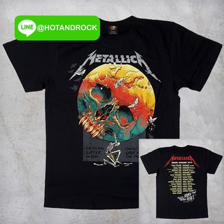 เสื้อยืดเนื้อ Cotton 💯 สัมผัสนุ่ม เบาสบาย METALLICA สีดำสวยๆS-3XL