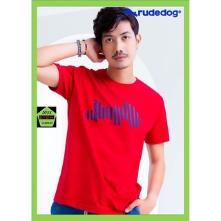 Rudedog เสื้อคอกลม ชาย หญิง รุ่น Backslash สีแดง