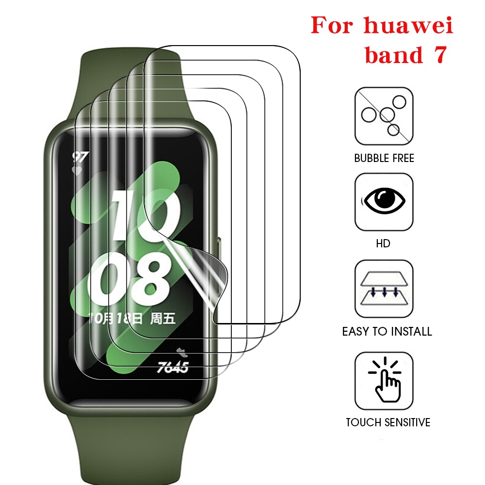 1 ชิ้น ฟิล์มใส นิ่ม สําหรับ Huawei Band 7 Band7 ป้องกันหน้าจอ สายรัดข้อมืออัจฉริยะ ฟิล์มป้องกัน ไม่ใช่กระจกบน Huawei Band 7