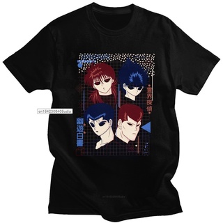 เสื้อยืดผ้าฝ้ายเสื้อยืดแขนสั้นลําลอง ผ้าฝ้าย พิมพ์ลายมังงะ Yu Yu Hakusho Yusuke Urameshi สําหรับผู้ชายL XL  XXL 3XL