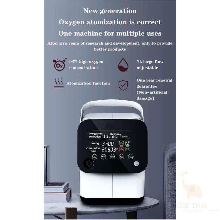 ☒☄☏เครื่องผลิตออกซิเจน หัวออกซิเจน MZY ZY-1SW Oxygen Concentrator Small Household Portable Inhalation Machine ประกัน1ปี