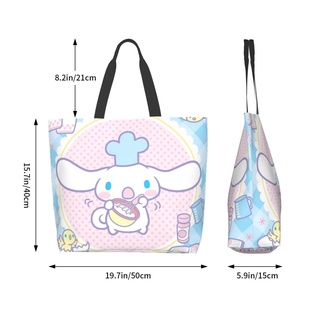 【พร้อมส่ง】 กระเป๋าสะพายไหล่ กระเป๋าช้อปปิ้ง พิมพ์ลาย Sanrio Cinnamoroll น่ารัก แบบพกพา