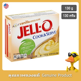 เจลล์-โอปรุงและเสิร์ฟวนิลาพุดดิ้งและพายไส้ผสม 130มล. - JellO Cook &amp; Serve Vanilla Pudding &amp; Pie Filling Mix 130g