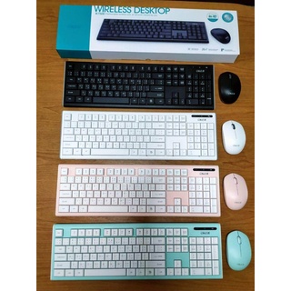 OKER ชุดคีบอร์ดเมาส์ไร้สาย Wireless keyboard mouse set รุ่น ik7500