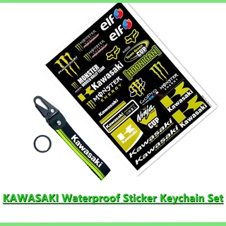 KAWASAKI สติ๊กเกอร์ติดหมวกกันน็อคกันน้ําสําหรับรถจักรยานยนต์