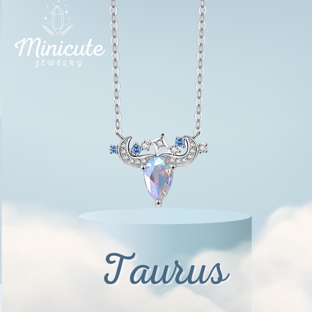 ส่งฟรี🔥Minicutejewelry 🌟สร้อยคอเงินแท้ 925 ราศีพฤษภ Taurus ♉️ สร้อยคอผู้หญิง จี้เงิน เครื่องประดับเง
