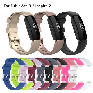 สายนาฬิกาข้อมือซิลิโคน แบบนิ่ม สําหรับ Fitbit Ace 2 3 Inspire HR Inspire 2