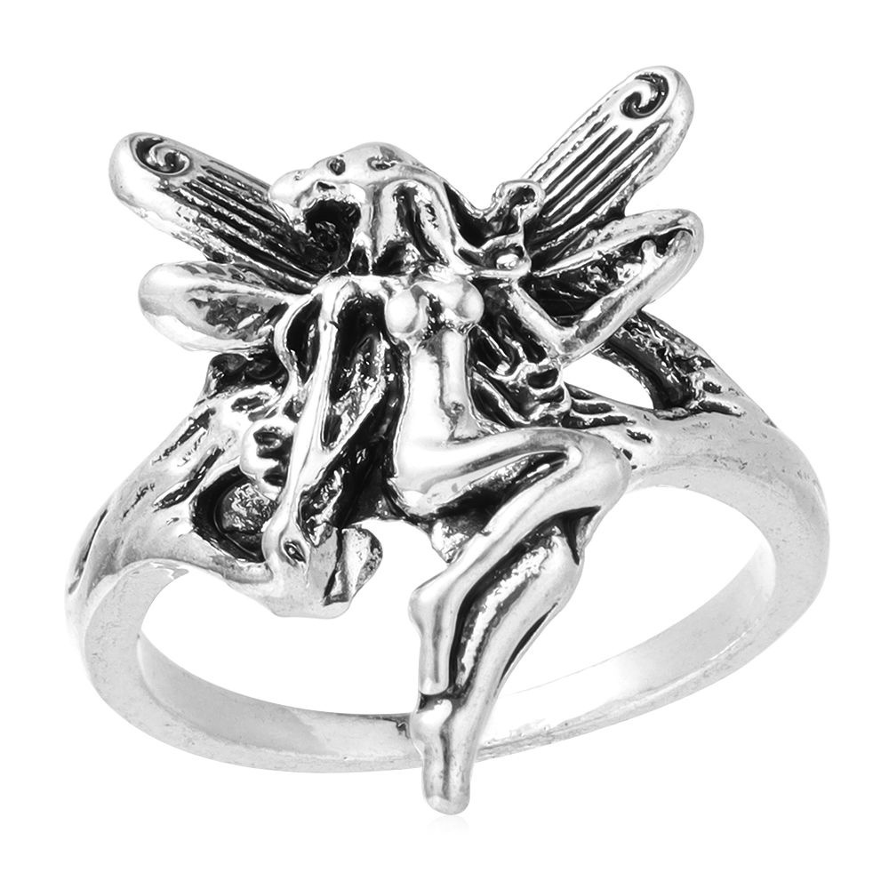ESPOIR Anniversary Gift Angel Wings Ring Fashion Assories Gothic ...