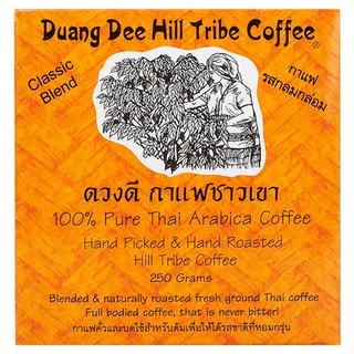 ดวงดีกาแฟชาวเขากาแฟคั่วบดรสกลมกล่อม 250กรัม Duangdee Hill Tribe Coffee Roasted Coffee 250g.