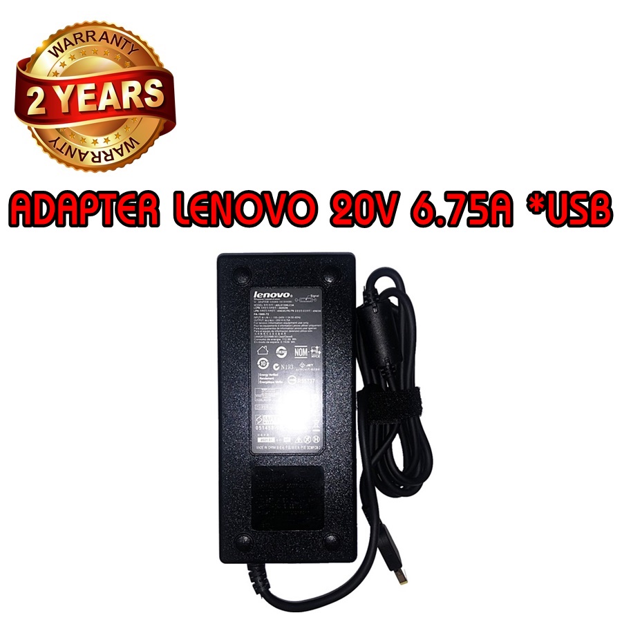 รับประกัน 2 ปี ADAPTER LENOVO 20V 6.75A *USB / อะแดปเตอร์ เลอโนโว 20V 6.75A *USB ราคา ถูกที่สุด ดีลบีเคเค รูปภาพหลัก
