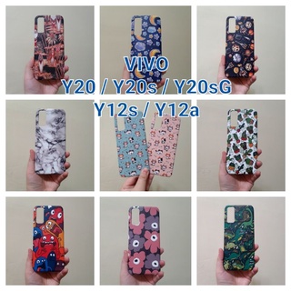 เคสแข็ง Vivo Y20 Y20s Y20sG Y12s Y12a เคสไม่คลุมรอบนะคะ เปิดบน เปิดล่าง (ตอนกดสั่งซื้อ จะมีให้เลือกลายก่อนชำระเงินค่ะ)