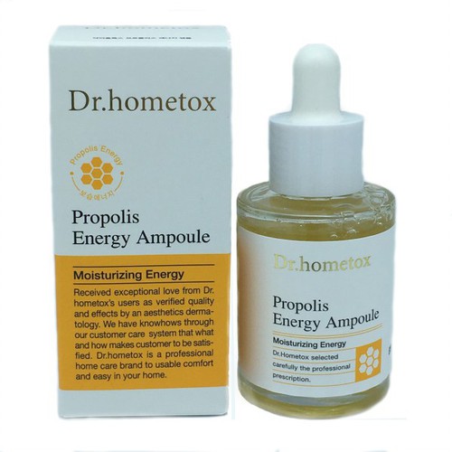 DR.HOMETOX Energy Propolis Ampoule 40 ml. (รักษาสิว ฟื้นฟูผิวเหนื่อยล้า) แอมพูลโพรโพลิสเข้มข้น