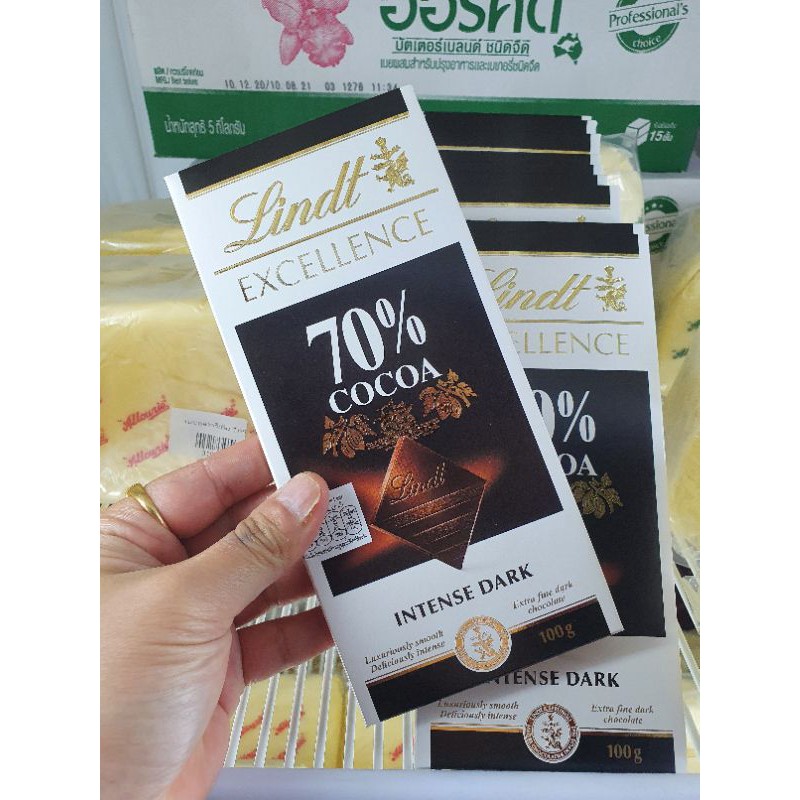 dark chocolate 70% ดาร์คช็อคโกแลต 70% ยี่ห้อ lindt