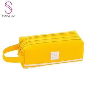 SUNALOZ-กระเป๋าเครื่องเขียน กระเป๋าใส่ปากกา ทำจากผ้าโพลีเอสเตอร์ สกรีนโลโก้ รุ่น LC-3D มี 6 สี