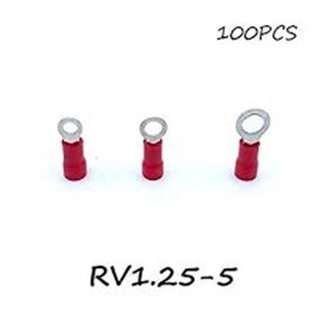 หางปลากลมหุ้ม รุ่น RV 1.25-5 สีแดง ( 100 pcs )