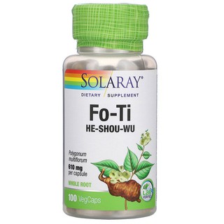 Solaray, Fo-Ti, 610 mg, 100 VegCaps Fo-ti เป็นสมุนไพรพื้นเมืองของจีนที่มีคุณสมบัติเด่นในการแพทย์แผนจีน