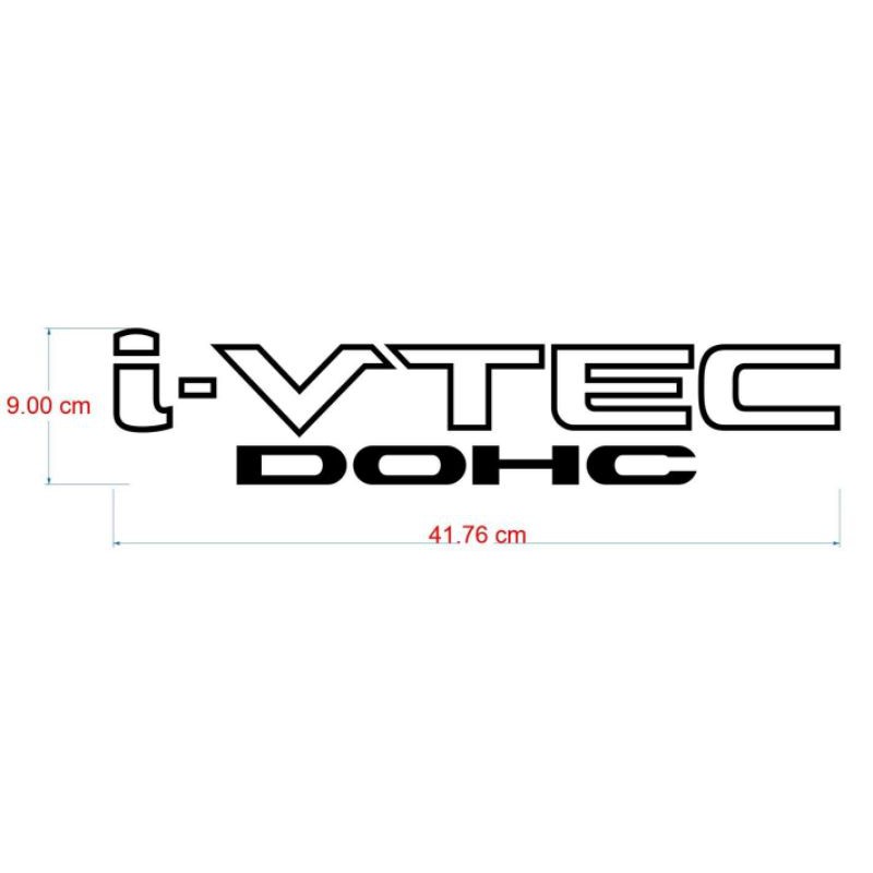 สติ๊กเกอร์ I-VTEC DOHC 1 คู่ ทนแดด กันน้ำ100%
