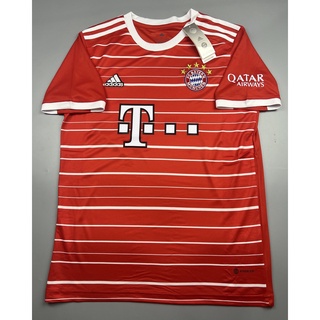 เสื้อบอล แฟนบอล บาเยิร์น มิวนิค เหย้า 2022-23 Bayern Munich Home 2022 พร้อมสปอนเซอร์แขน Qatar Airway