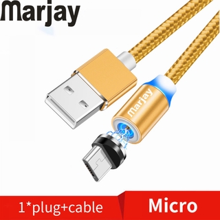 Marjay สายชาร์จแม่เหล็ก Micro Usb สำหรับโทรศัพท์มือถือ Android