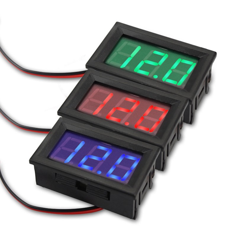 Mini Digital Voltmeter DC 4.5V ถึง 30V Digital Voltmeter แผงแรงดันไฟฟ้าสําหรับ 6V 12V 24V Electromob