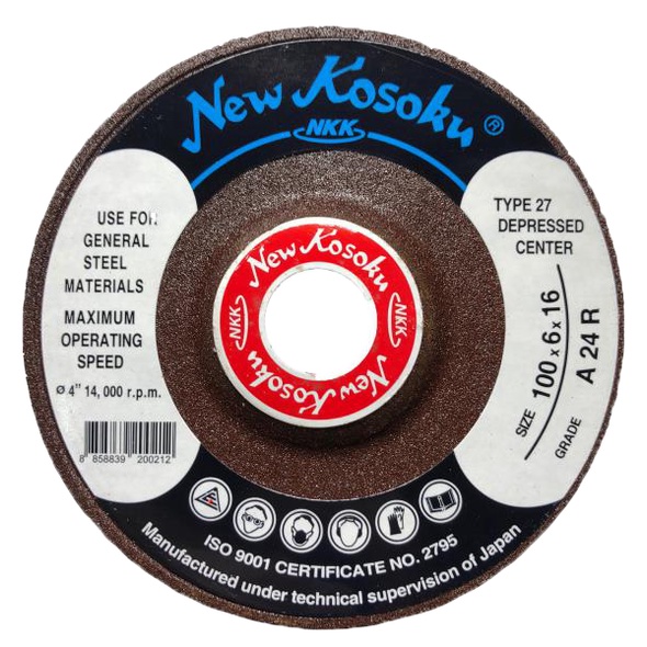 ใบเจียร ใบเจียรหนา NKK 4"x6mm ใบเจียรเหล็ก NKK 4นิ้ว(หนา) 1 ใบ
