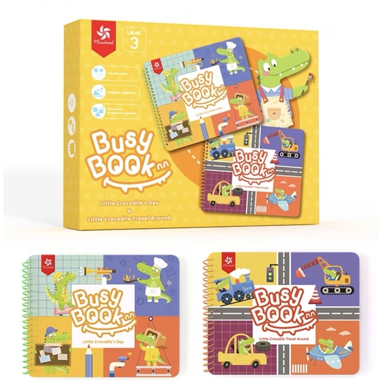 Book Busy Book Quiet Book Pinwheel Montessori เด็กวัยหัดเดินเนอสเซอรี่เด็กจระเข้น้อย Theme