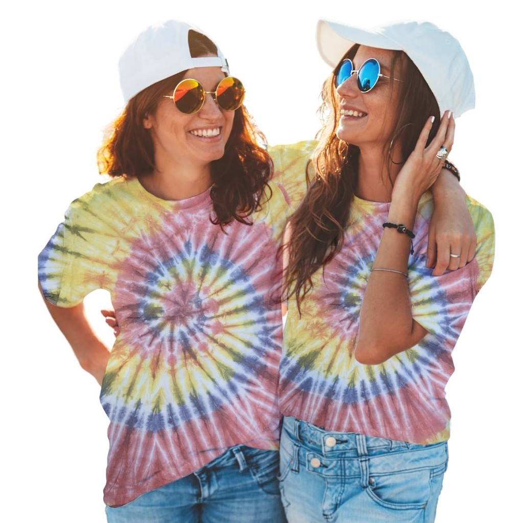 พร้อมส่ง เสื้อมัดย้อม*เสื้อสงกรานต์* เสื้อกัดสี สีสันสดใส cotton100% ถูกที่สุด unisex ไม่มีตะเข็บข้า