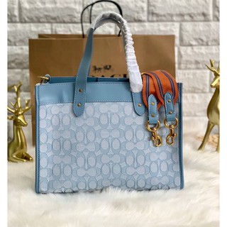 New arrival! 🌈สวยหรูดูดีมากๆค่ะ! COACH TOTE FIELD JACQUARD BAG