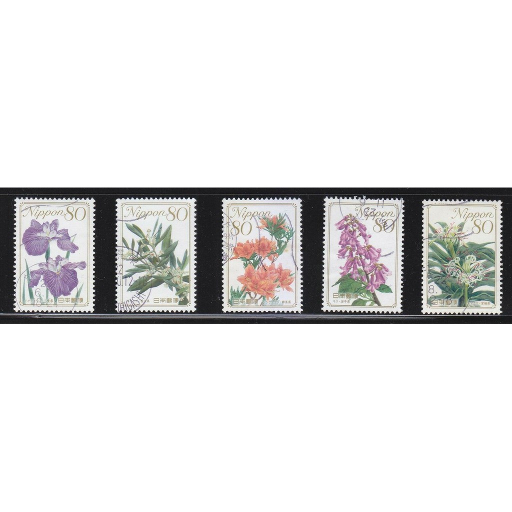 J168-8 แสตมป์ญี่ปุ่นใช้แล้ว Prefectural Flowers of Hometown Series 8 ปี 2010 ดวง 80 Yen ใช้แล้ว สภาพ