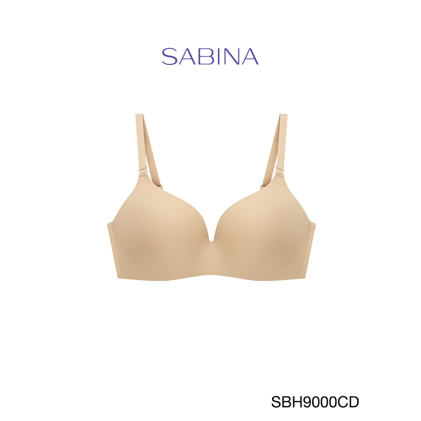 SABINA BRALESS เสื้อชั้นใน Invisible Wire (ไม่มีโครง) Seamless Fit รุ่น Soft Doomm รหัส SBH9000CD สีเนื้อเข้ม