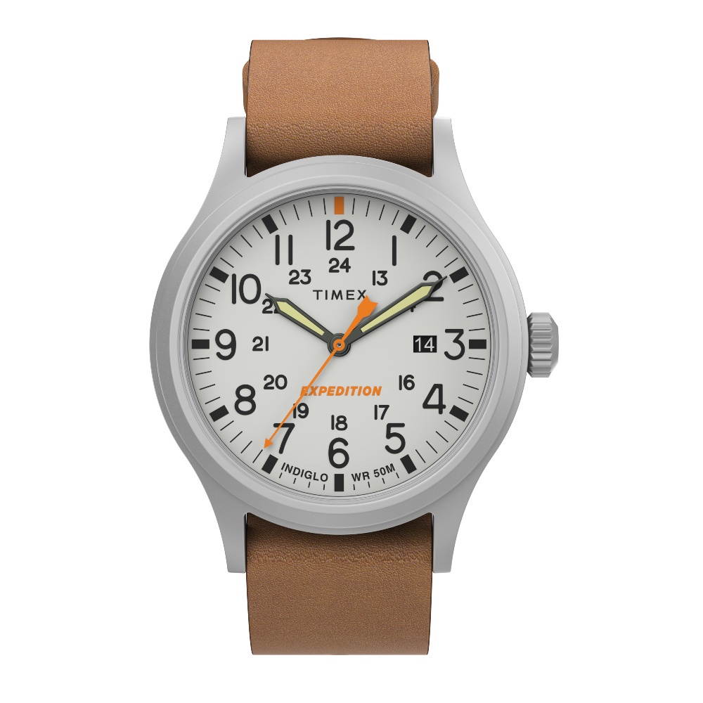 Timex TW2V07600 Field LLB นาฬิกาข้อมือผู้ชาย สายหนัง สีแทน