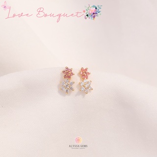 [ผ่อน 0%] Alyssa Gems - ต่างหู Love Bouquet