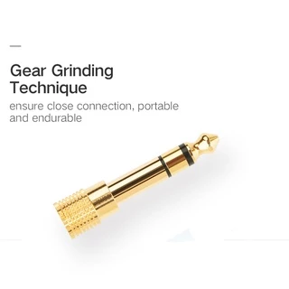 Gold Plated 6.35mm Male to 3.5mm Female Audio Adapter Caravan Crew หัวแปลงแจ็คหูฟัง เป็นไมค์โครโฟนใหญ่ Jack Converter