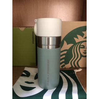 Starbucks Stanley กระบอกน้ำ Basil North Block 12.5 oz. ของแท้