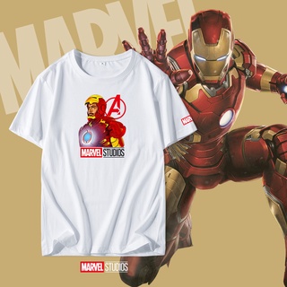 เสื้อยืด แขนสั้นผ้าฝ้ายพิมพ์ลาย Marvels joint marvel 10th สไตล์เรียบง่ายสําหรับผู้ชาย