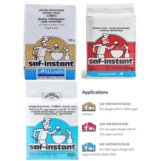 Saf-instant yeast ยีสต์ผง ยีสต์นกสีทอง, สีแดง, สีฟ้า ขนาด 500กรัม