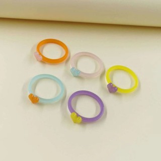 แหวนเรซิ่น พร้อมส่งฟรีจากไทย - Mini heart ring