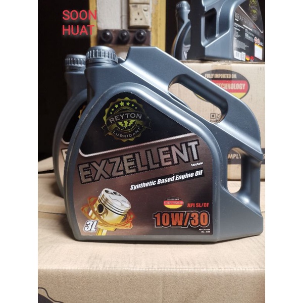 FOC กรองน้ํามันเครื่อง REYTON 10W30 SYNTHETIC BASED ENGINE OIL 3LITER SL/CF
