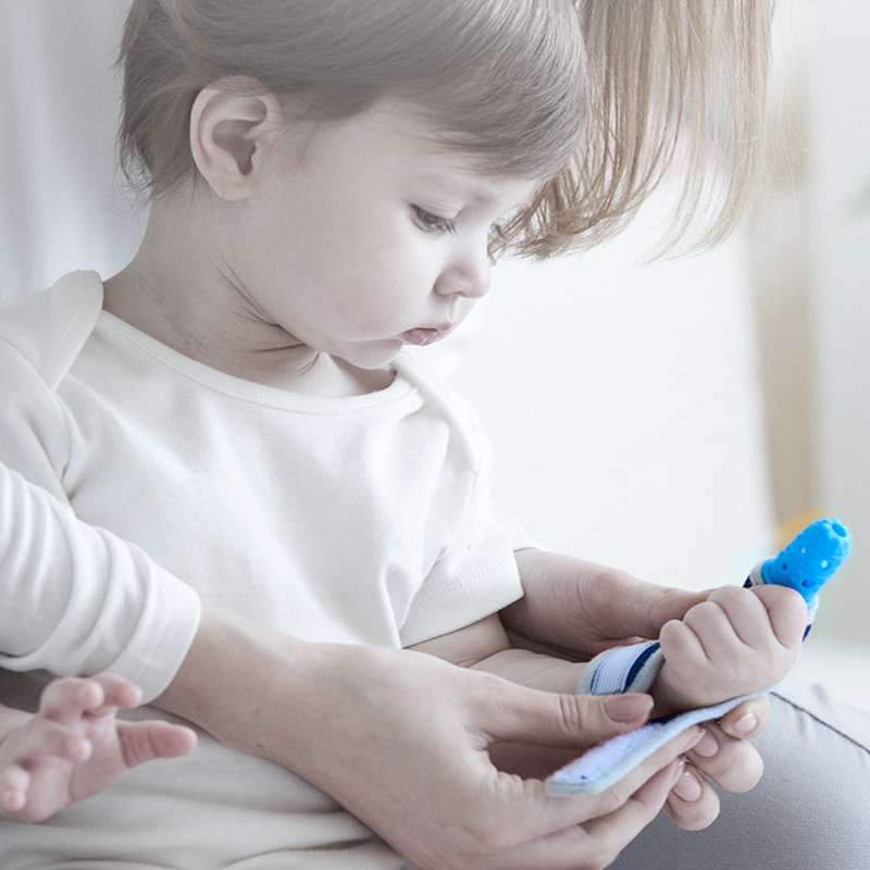 ถุงมือมือป้องกันการกัดสําหรับเด็กทารกซิลิกาเจล MolarFinger Cover Breathable Baby Thumb Cover NZ-005