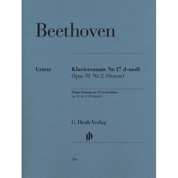 BEETHOVEN Piano Sonata no. 17 d minor op. 31 no. 2 (Tempest) (HN784)