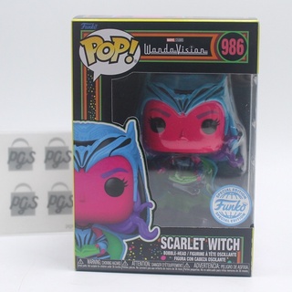 Funko Pop! Marvel : WandaVision - Scarlet Witch with Darkhold Book (Black Light)