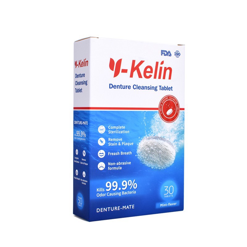 Yakelin น้ํายาทําความสะอาดฟันปลอม 90 + 6 แท็บ ฟันปลอม บางส่วน ฟอกสีฟัน ราคา ถูกที่สุด ดีลบีเคเค แกลเลอรีภาพที่ 5