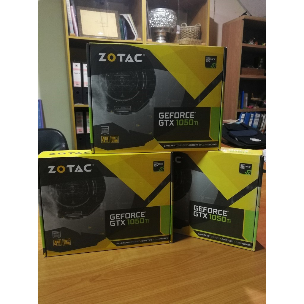 การ์ดจอ Zotac GTX 1050 Ti OC 4GB ประกันยาวยาว ครบกล่อง ประกันยาว ๆ 01/2021